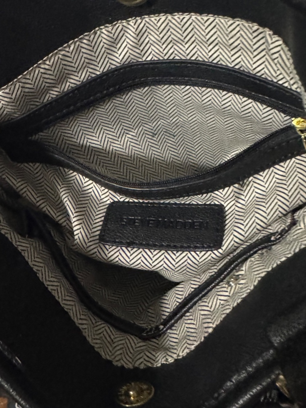 Steve Madden black fringe tote bag - Picture 7 of 7